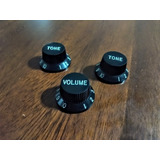 Kit 3 Knobs Para Strato - 1 Volume 2 Tone Preto