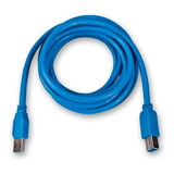 Cable Usb 3.0 Noganet 3 Mts Am/bm Hasta 5gb/s Para Modem, Router E Impresoras