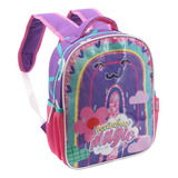 Mochila Escolar Niñas Nena Jardin Niños Reforzada Espalda Color Violeta