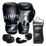 Kit Boxe Muay Thai Kickboxing Luva + Bandagem + Bucal + Case