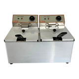 Freidora Electrica Moretti 16 Lts Fryer 8+8 Acero Inox