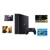 Sony Playstation 4 Pro 1tb Standard Cor Preto Onyx Com Jogos