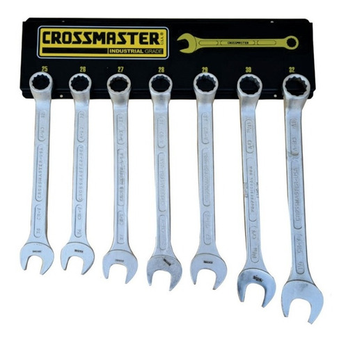 Juego Set Llaves Combinadas Crossmaster 25a32mm + Tablero Bm