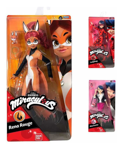 Lady Bug Miraculous Muñeca A Elegir Bandai Cat Noir Rena