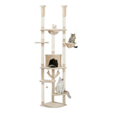 Torre Árbol Rascador Para Gato Con Casa Varios Niveles 258cm