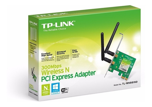 Placa De Red Wifi Pci-expre Tp-link Tl-wn881nd 300mbps