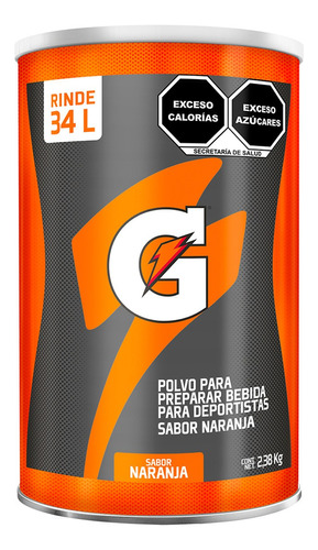 Pack 3 Gatorade En Polvo Naranja 2.38 Kg Rinde 102 L Total