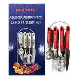 Juego De Cubiertos Con Diseño Winox Set De 24 Piezas