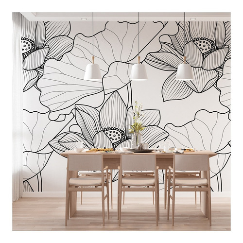 Empapelado Vinilico Adhesivo Para Pared Florales