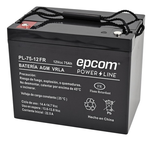 Batería Para Ups Agm  Epcom Powerline Pl7512-fr 12v 