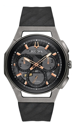 Reloj Hombre Bulova 98a162 Curvo Crono Agente Oficial M