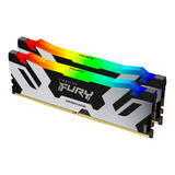 Memoria Ram Fury Renegade Rgb Gamer Color Negro/plateado  32gb 2 Kingston Kf560c32rsak2-32