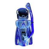 Set Cressi Snorkeling Mex Visor, Snorkel, Aletas Azul L/ Xl