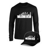 Camibuso Manga Larga Con Gorra Combo The Walking Dead