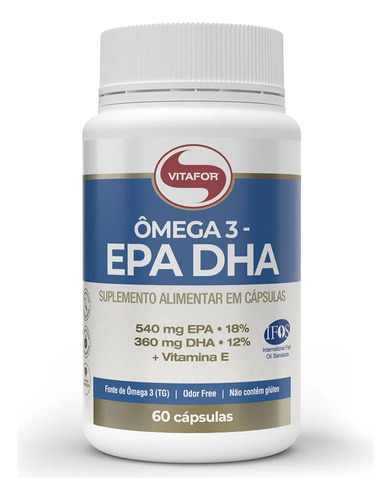 Omega 3 Epa 540mg Dha 360mg - 60 Cápsulas - Vitafor 