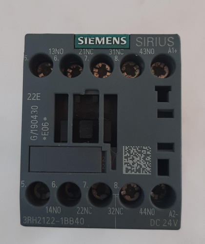 Contator Auxiliar 2na+2nf 24vcc 3rh2122-1bb40 Siemens