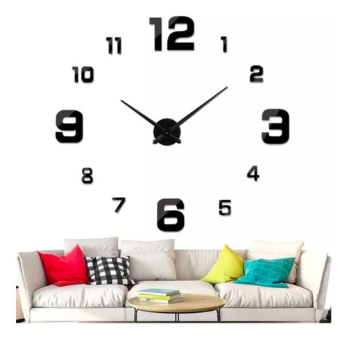 Reloj De Pared Decorativo 3d Grande Diseño Moderno