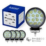 Kit 4 Farol De Milha Led 42w Auxiliar Cor Da Luz Branco Frio Rfe:2134 Lumi