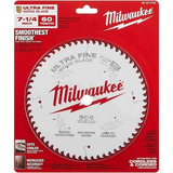 Disco Sierra Circular Milwaukee 7.1/4 60 Dientes Ultra Fino