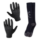 Kit Guantes + Medias Abrigo Termicas Oslo Bicicleta Fasmotos