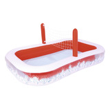 Pileta Inflable Rectangular Bestway 54125 636l Roja Y Blanca