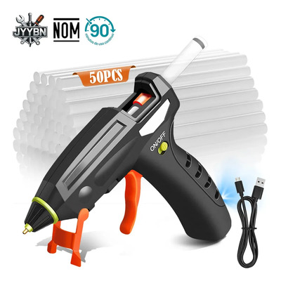 Jyybn Pistola Silicon Inalámbrica 10w Eléctrica Recargable Y 50 Barras pistola Fusión En Caliente De Manual Reparación Bricolaje Para La Escuela La Oficina | Envío gratis