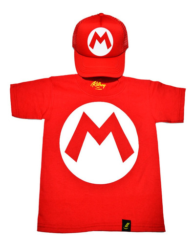 Playera Niño Mario Bros Combo Con Gorra Envio Gratis Killroy