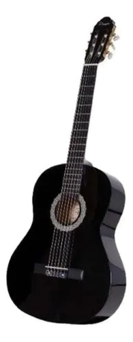 Guitarra Criolla Clásica Parquer Custom Gc109 Para Diestros Negra Laca