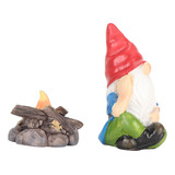 Set De Jardinería En Miniatura De Sitting Gnomes, 2 Piezas,