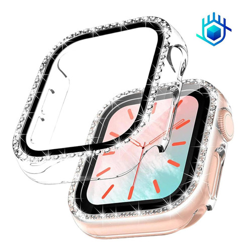 Funda Para Apple Watch Diamantes Premium + Mica Dama Mujer