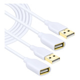 Cable De Extension Usb Macho A Hembra | Blanco/ 3m /2 Pie...