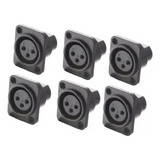 Conectores Para Canon Xlr De Plastico Para Chasis 6 Piezas