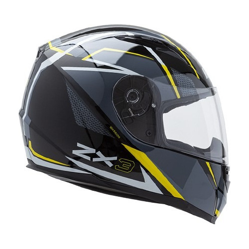 Casco Moto Integral Hawk Zx3 Importado Gris Negro Amari S 56