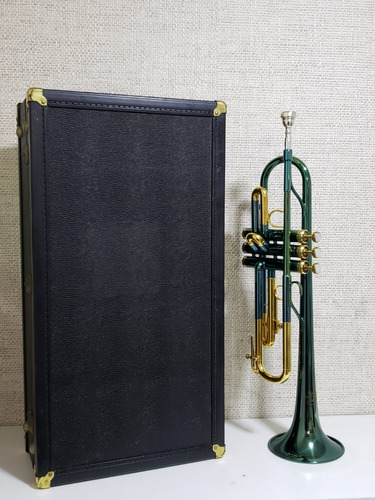 Trompete Martin Committe Azul E Dourado Usa Usado - Ref 856