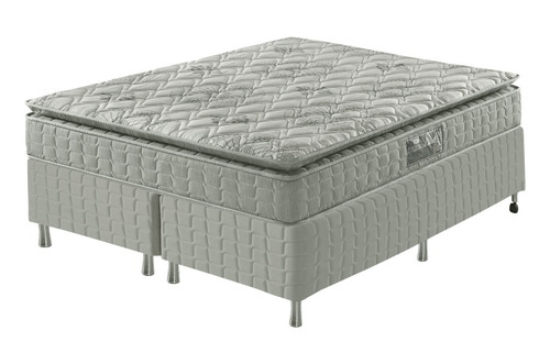 Conjunto Cama Box Queen Size Espuma D33 Pillow Top Hanover