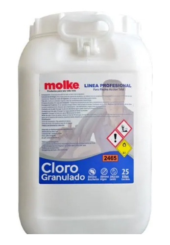 Cuñete 25 Kg Cloro Granulado Molke Para Piscinas