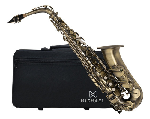 Saxofone Alto Michael Wasm31 Profissional Escovado Com Bag
