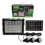 Kit Solar Portátil Panel Luz +3 Lámparas Led Usb Premium