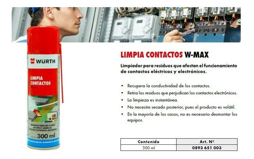 Limpia Contacto Wurth 300ml