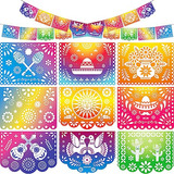 Guirnaldas De Papel Picado Multicolor Para Fiestas Mexicanas
