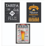 Kit Quadro Decoração Bar Placa Churrasqueira Area Gourmet 3