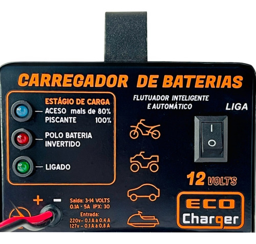 Carregador De Baterias Automotiva 12v Baterias Até100 Ampere
