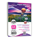 Papel Adhesivo Glossy A4 135g 500 Hjs Antioxido Envio Inc 