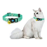 Collar Para Tu Mascota Gato De Nylon Celeste Hey!