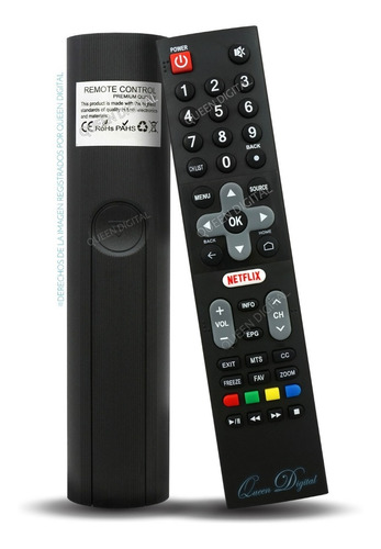 Control Remoto Para Skyworth Smart Tv Netflix Sw49s6sug 43g6