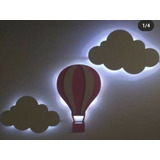 Kit 2 Nuvens Com Led Mais Um Balão Com Led Decoração Bebe