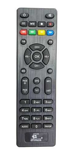 Controle Remoto Para Conversor Digital Imagevox Modelo Adv06