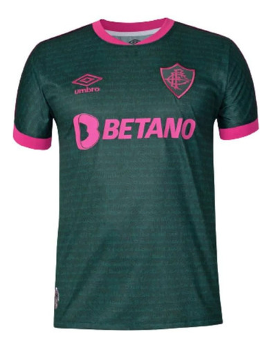 Camisa Masculina Umbro Fluminense Iii Verde/rosa 2023