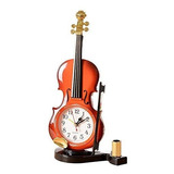 Reloj Despertador - Reloj De Mesa De Violín Con Instrumento 