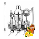 12 Pzs Bartender Shaker Cocktail Bar Utensilios Kit 750ml